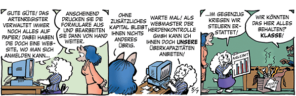 Cartoon, zwischen 40 und 90k