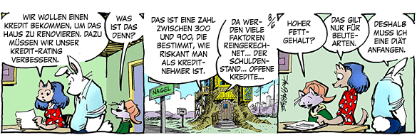 Cartoon, zwischen 40 und 90k